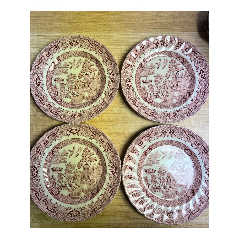 Vintage Royal Wessex Collection 7" England Pink Rosa Plates (Lot of 4) - Picture 3 of 7